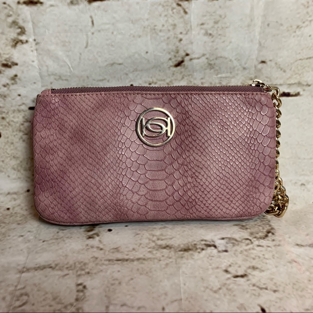Bebe Lilac Python Clutch Wristlet - image 2